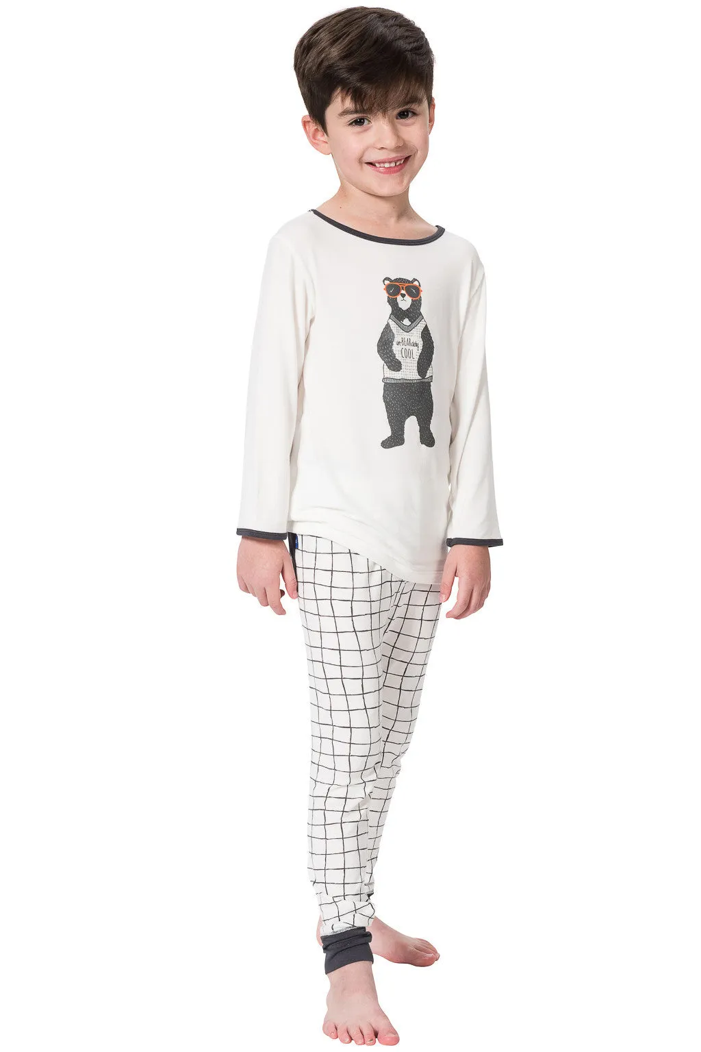 Bamboo long John Pyjamas - Harvey's unbearably cool bear