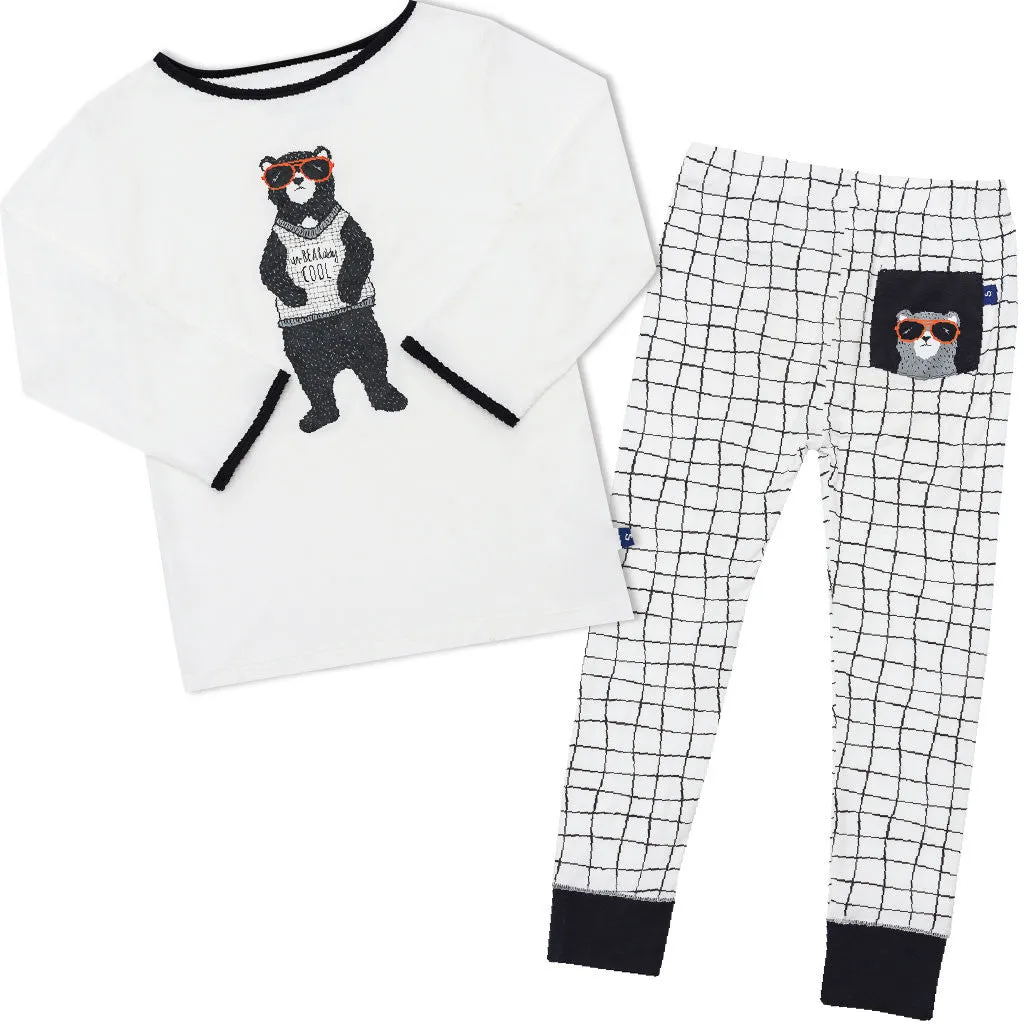 Bamboo long John Pyjamas - Harvey's unbearably cool bear