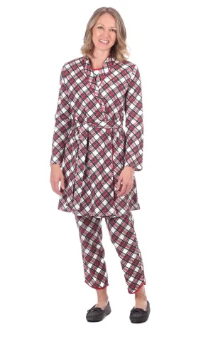 Barron Robe in Red & White Plaid