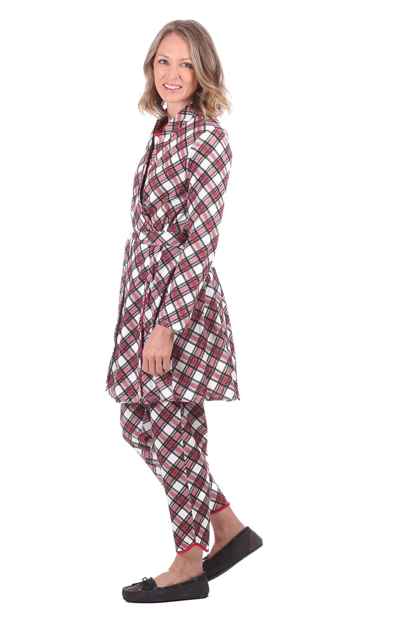 Barron Robe in Red & White Plaid