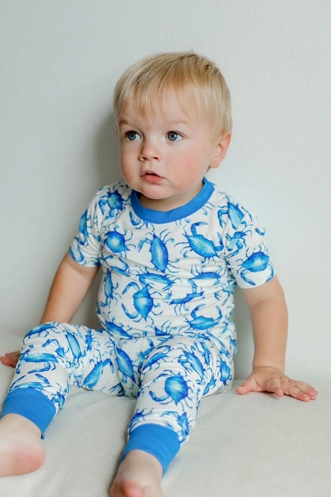 Blue Crab 2 Piece Bamboo Pajama Set