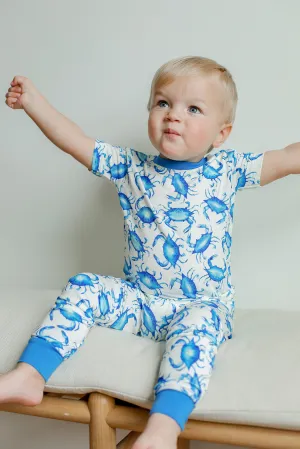 Blue Crab 2 Piece Bamboo Pajama Set