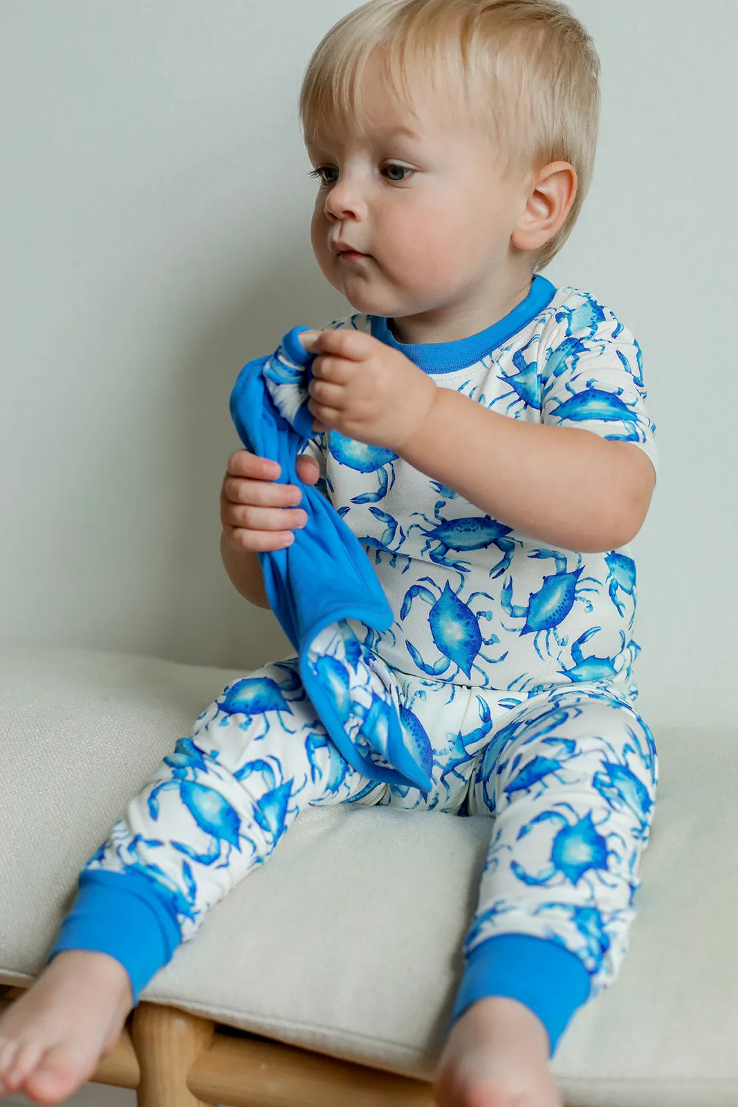 Blue Crab 2 Piece Bamboo Pajama Set