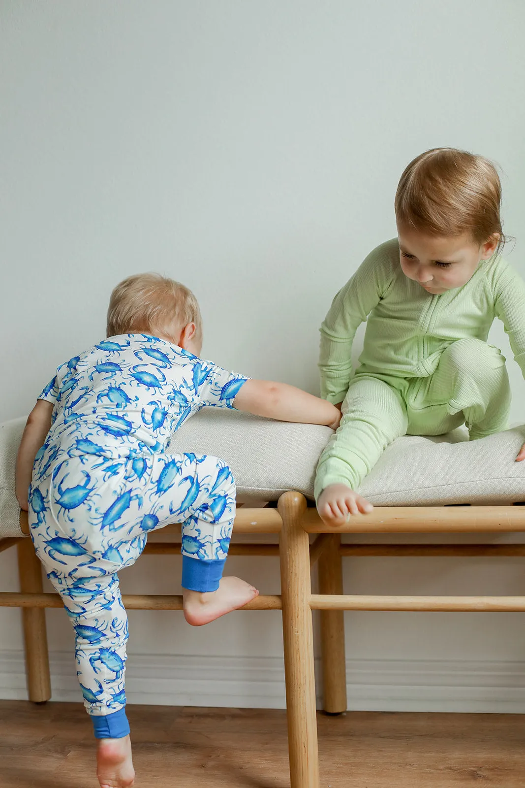 Blue Crab 2 Piece Bamboo Pajama Set