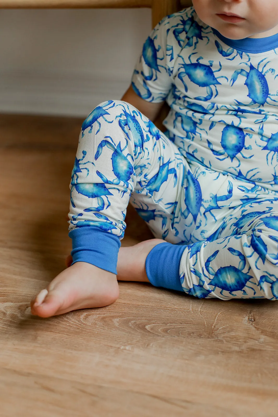 Blue Crab 2 Piece Bamboo Pajama Set