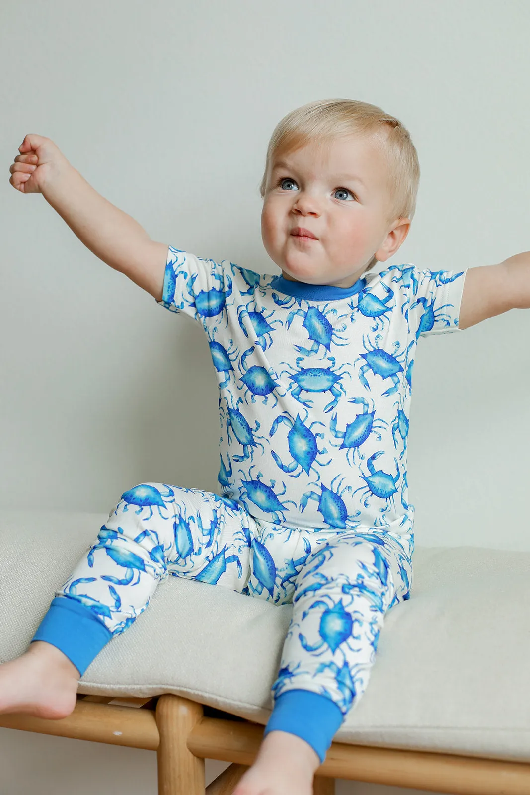 Blue Crab 2 Piece Bamboo Pajama Set