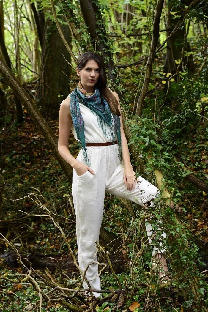Boho Stylish 100% Cotton Jumpsuit for Women - Comfortable and Breathable Loungewear