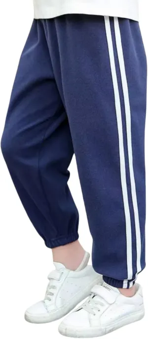 Boys Sweatpants Toddler Active Fleece Warm Fleece Pull On Pants Kids Athletic Casual Jogge Pants 3-8 Years