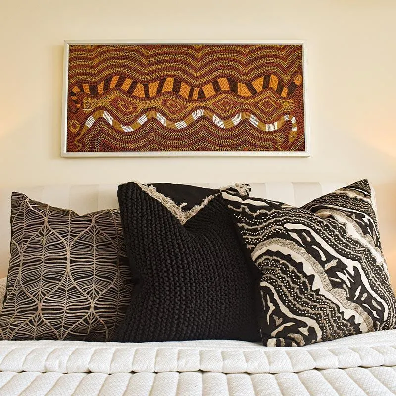 Brahmin Moth Black Lounge Cushion