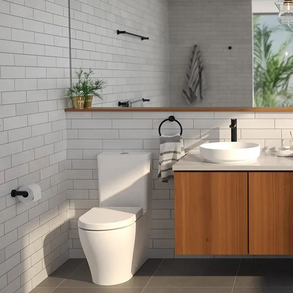 Caroma Cosmo Metal Toilet Roll Holder Matte Black