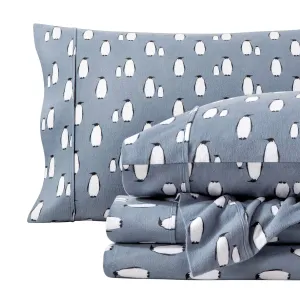 Cotton Flannel Sheet Set - Penquin