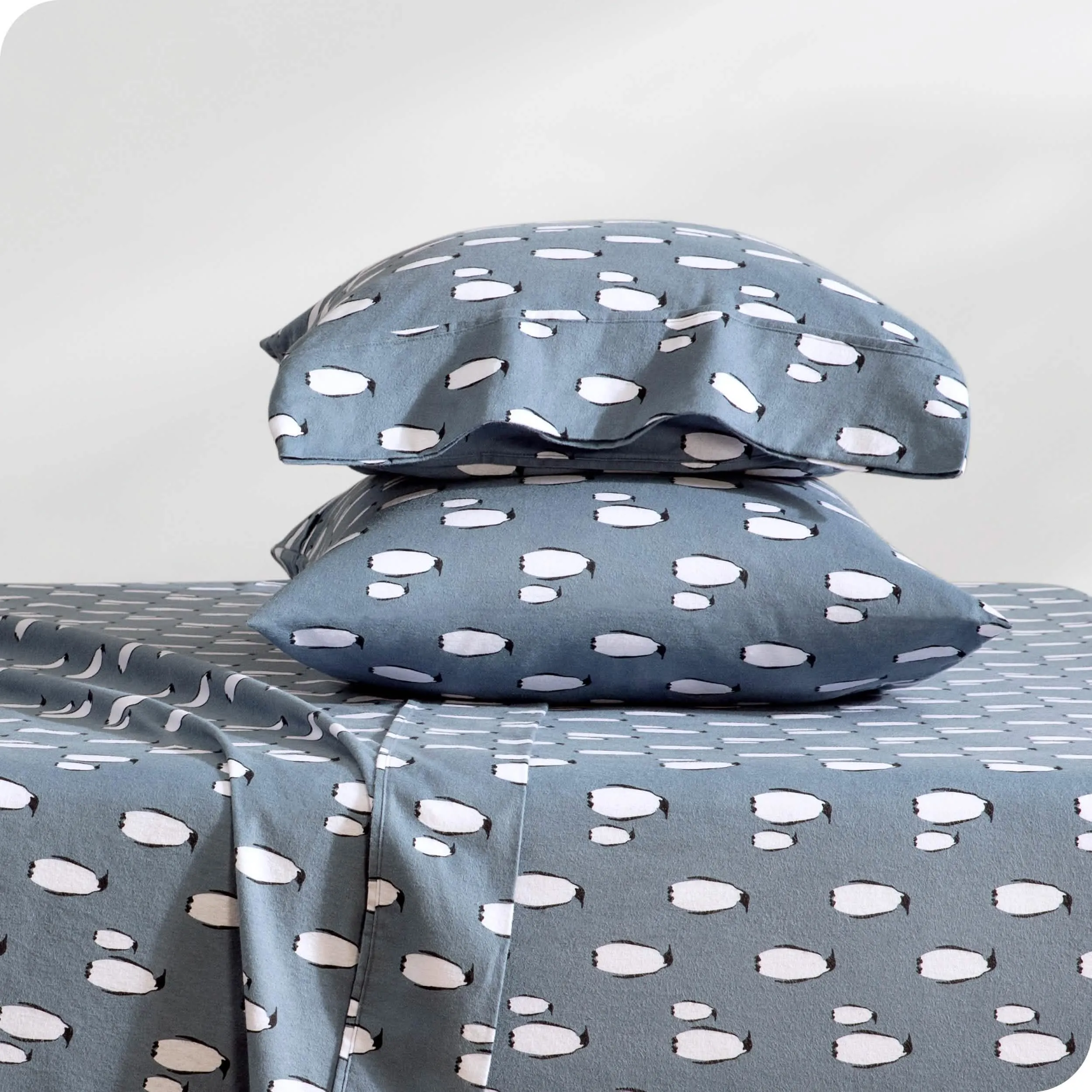 Cotton Flannel Sheet Set - Penquin