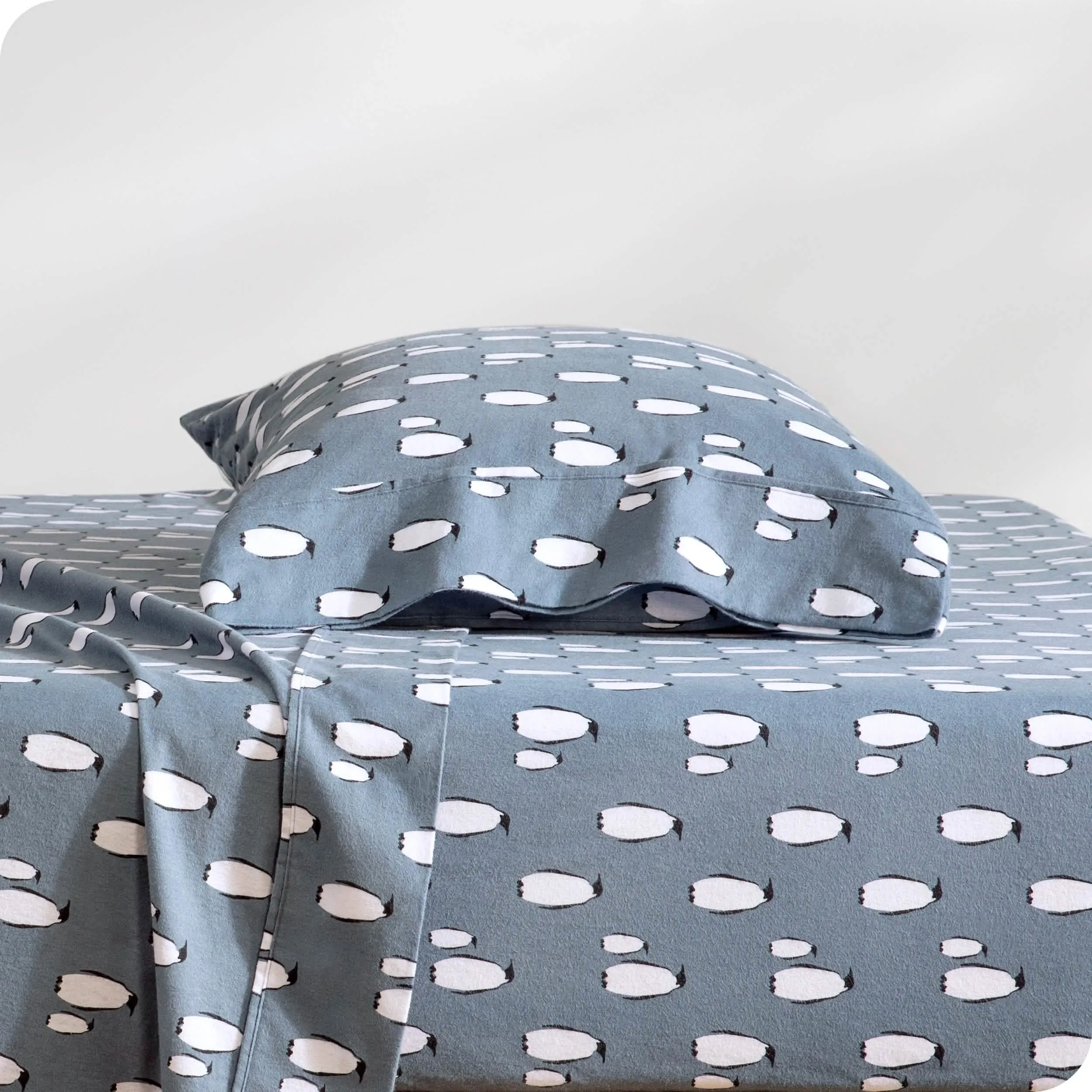 Cotton Flannel Sheet Set - Penquin