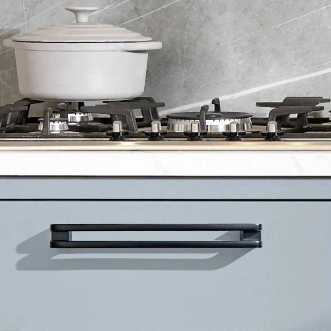 Diversa Limited Edition Matte Black 7-1/2" (192mm) Reveal Cabinet Drawer Pull - 10 PACK