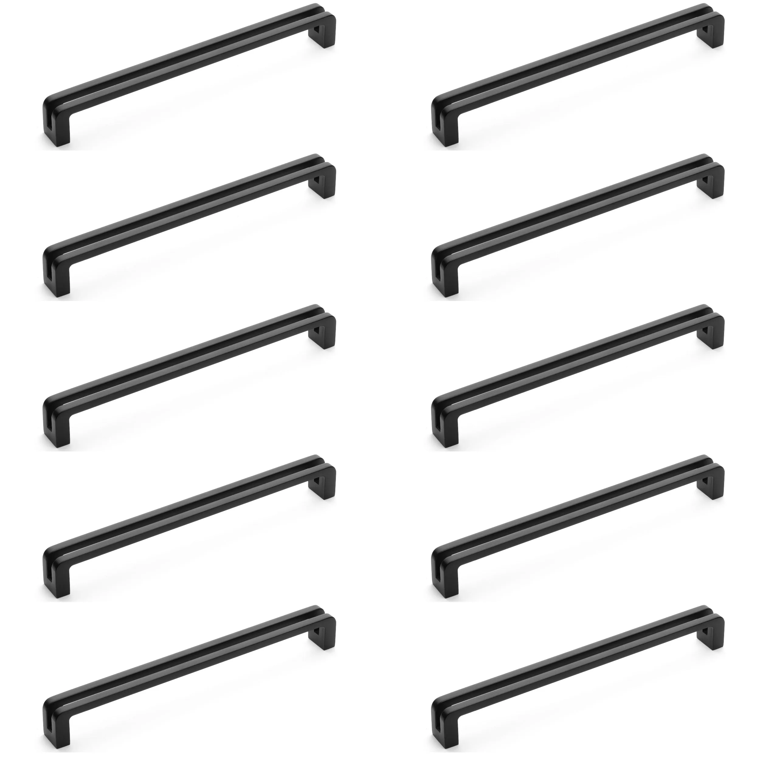 Diversa Limited Edition Matte Black 7-1/2" (192mm) Reveal Cabinet Drawer Pull - 10 PACK