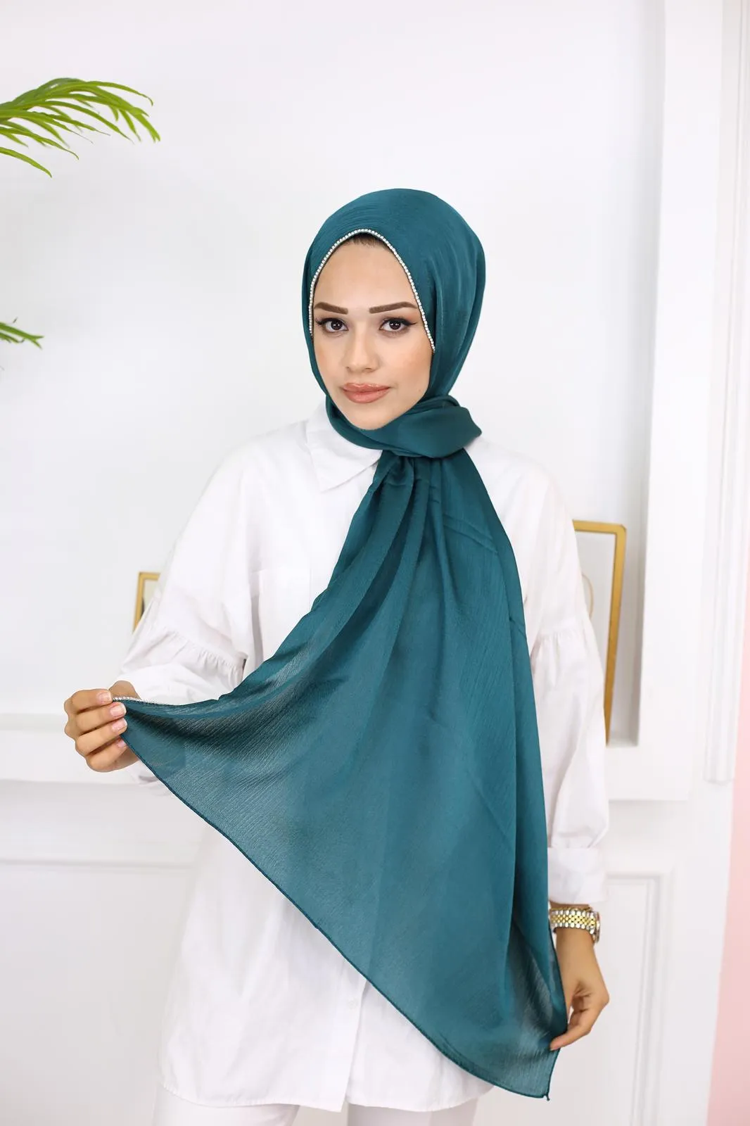 EG Silver Rhinestone Hijab