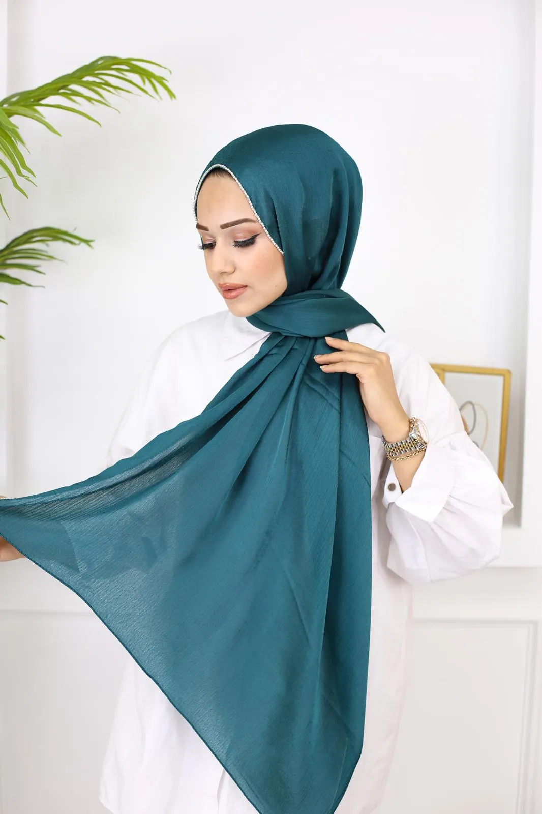 EG Silver Rhinestone Hijab