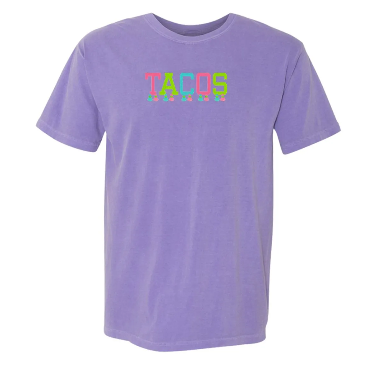 Embroidered Tasseled 'Tacos' T-Shirt
