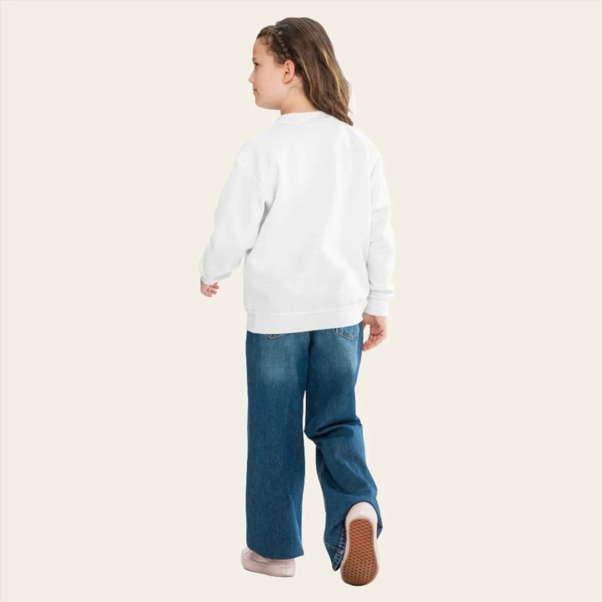 Embroidered Youth Crewneck Sweatshirt Ballerina Hedgehog