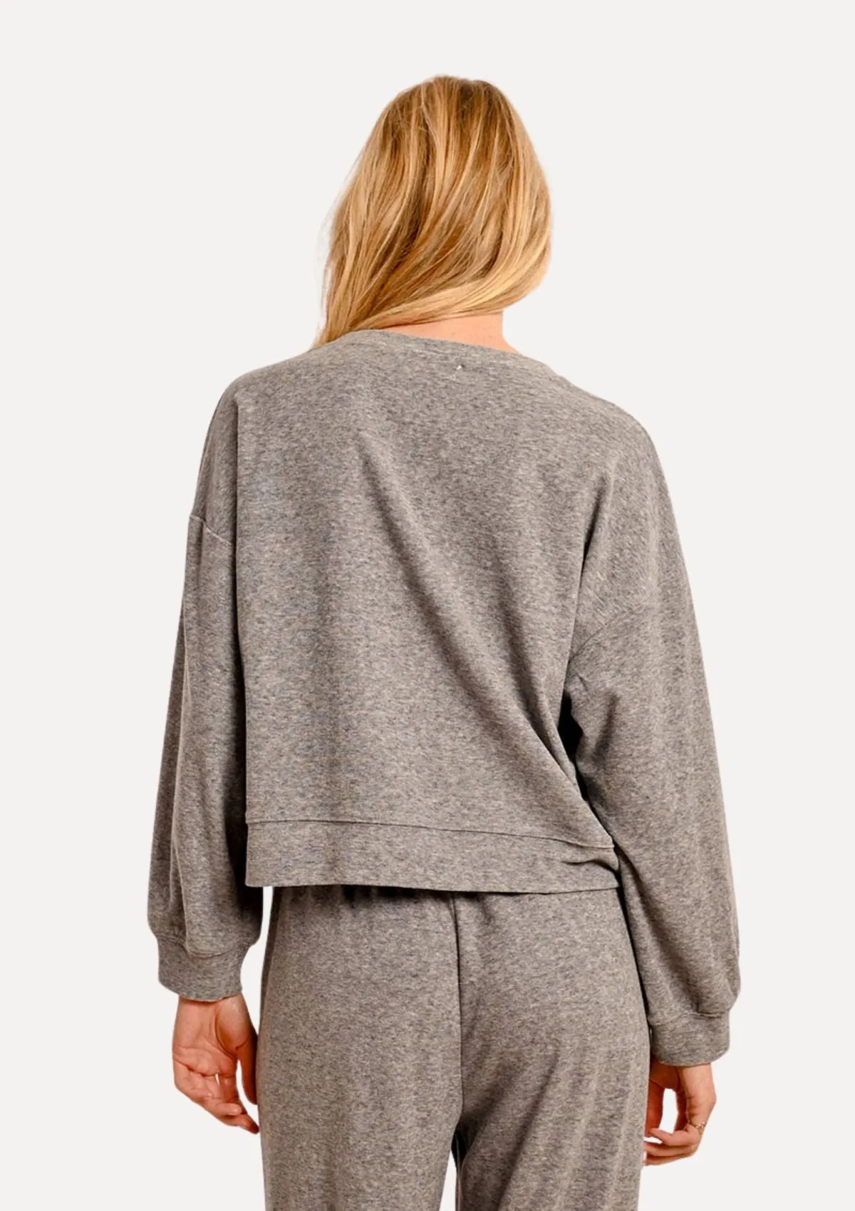 Emmy Sweatshirt With Heart Logo - Ash Grey
