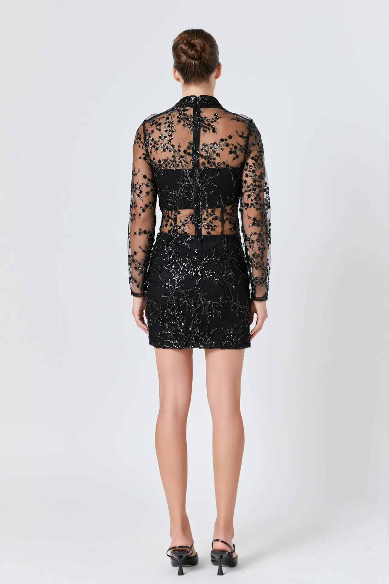 Endless Rose - Sequins Embroidered Mini Dress