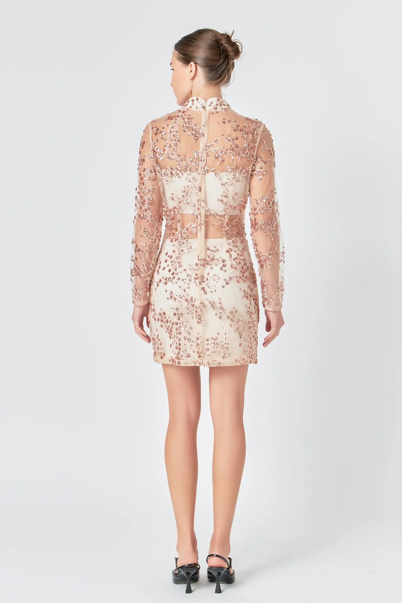 Endless Rose - Sequins Embroidered Mini Dress