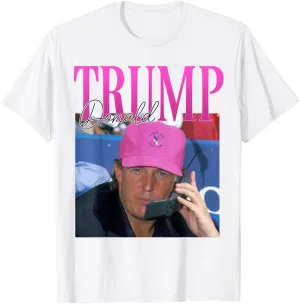 Funny Donald Trump Miss Me Yet Y2K Vintage 90s Trump Pink T-Shirt