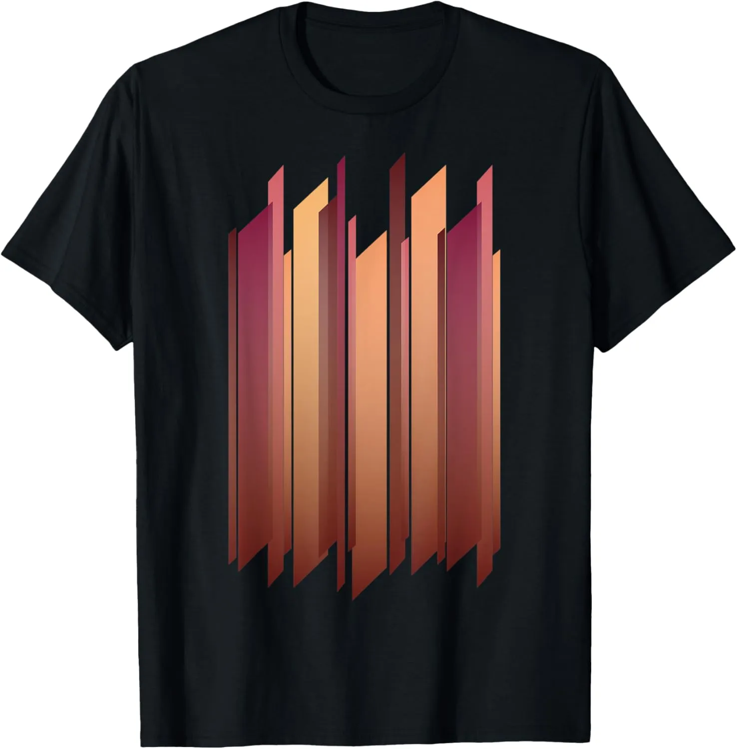 Geometric Pattern Geometry Abstract Vintage Stripes Modern T-Shirt