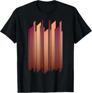 Geometric Pattern Geometry Abstract Vintage Stripes Modern T-Shirt