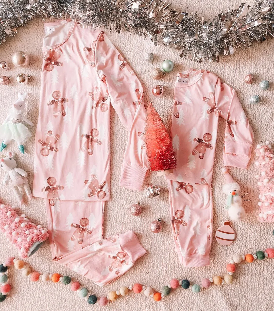 Gingerbread Man Christmas Matching Pajamas, mommy and me christmas pjs