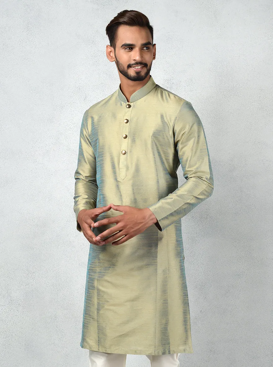 Golden Blue Kurta Set | Azania