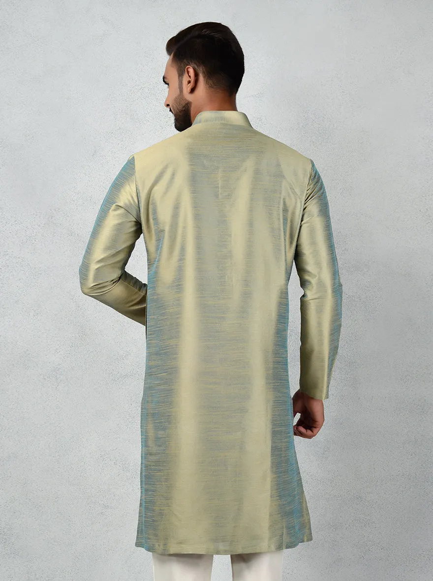 Golden Blue Kurta Set | Azania