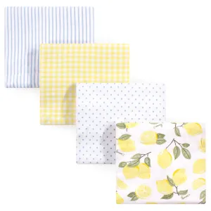 Hudson Baby Cotton Flannel Receiving Blankets, Lemons