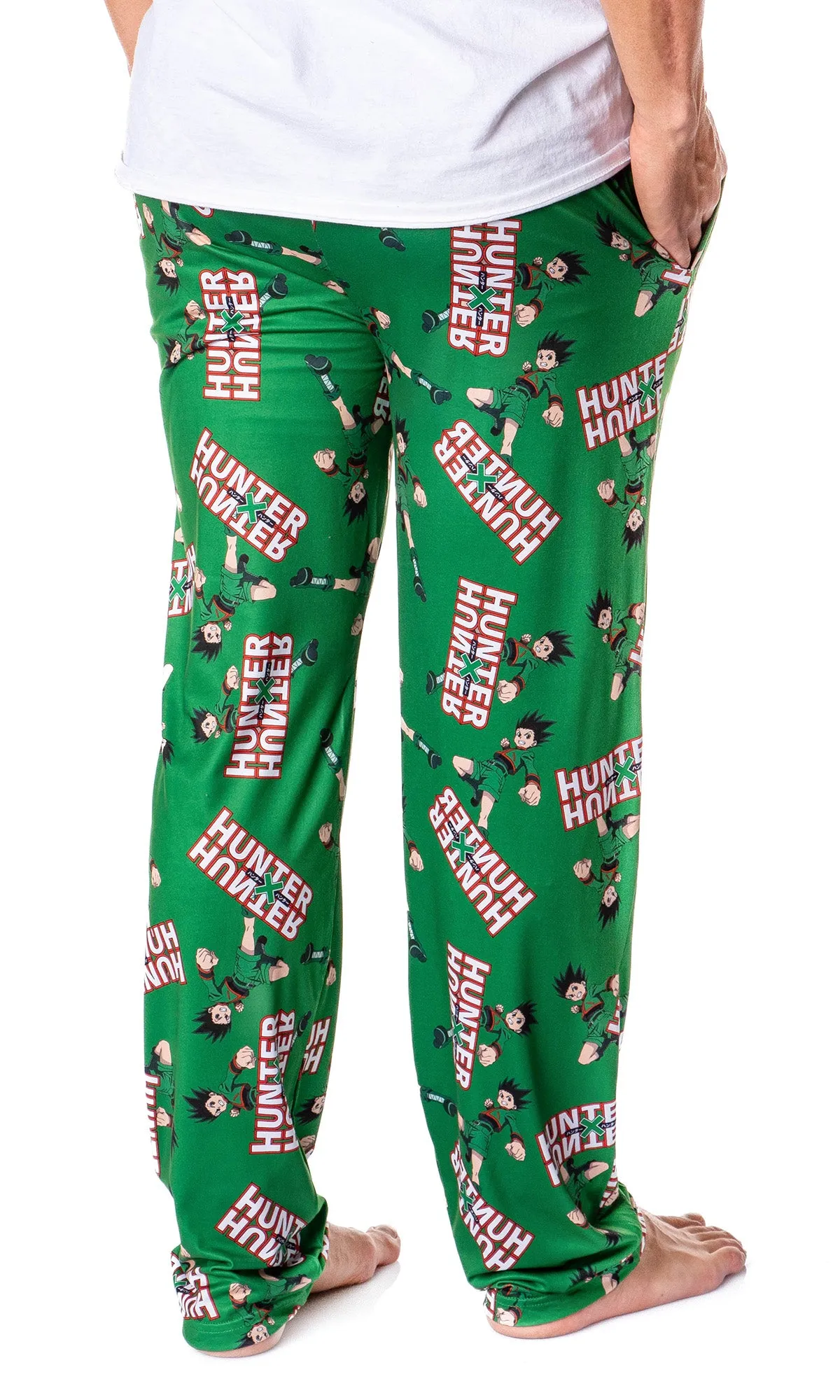 Hunter X Hunter Men's Gon Freecss Allover Character Lounge Pajama Pants