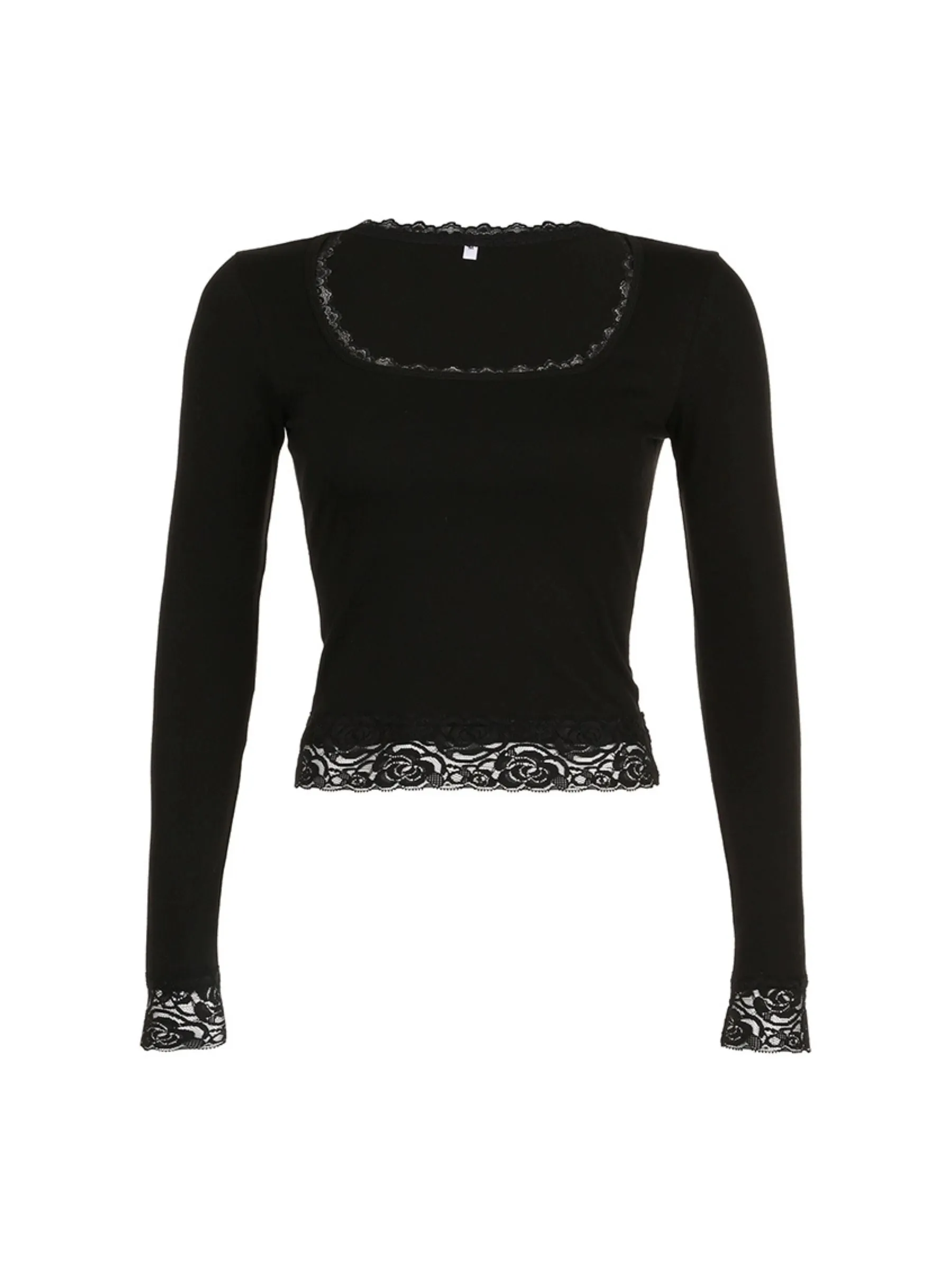 Jaidah Lace Square Neck Top