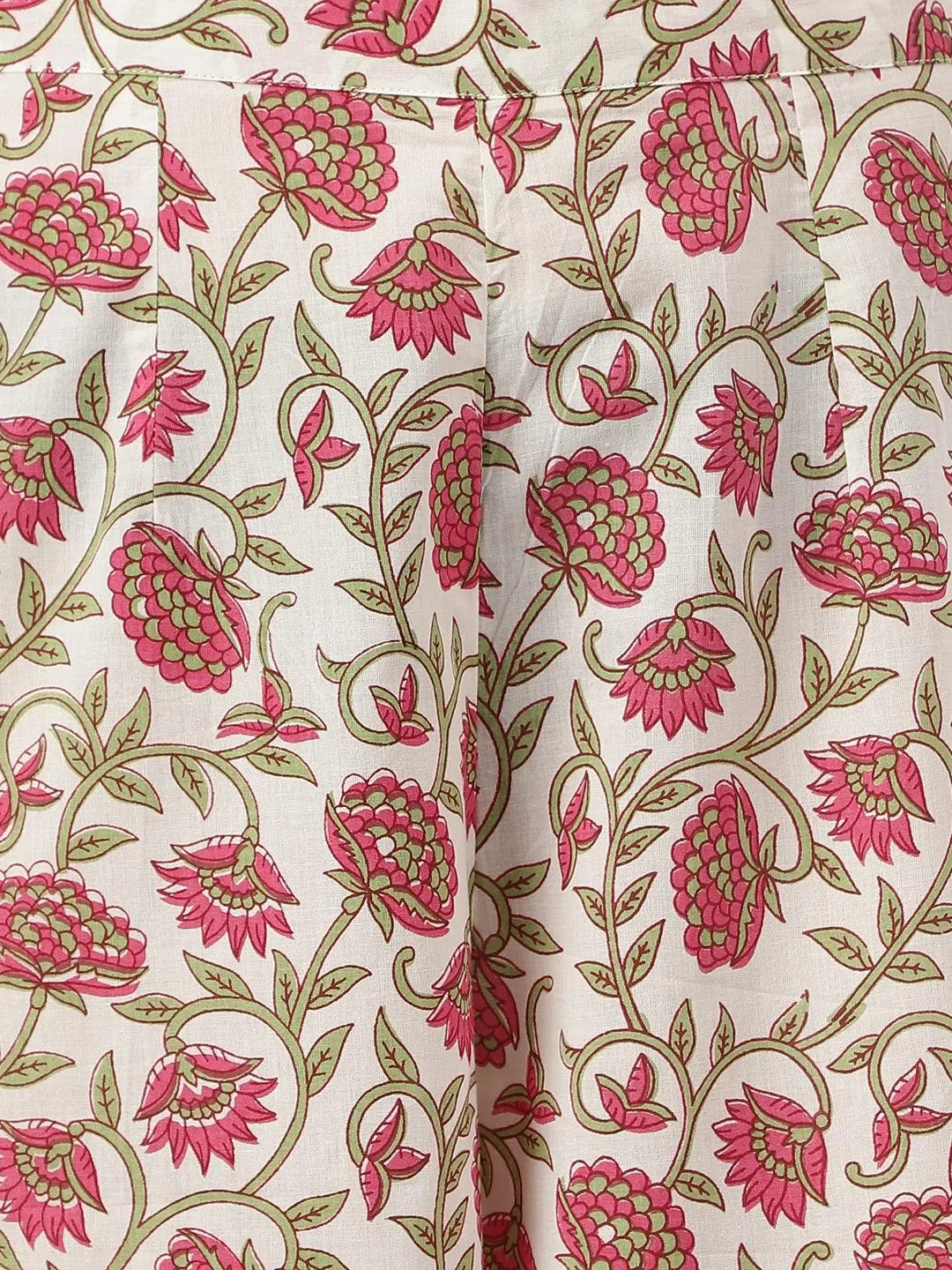 Jashvi White Floral Printed Anarkali Kurta Palazoo Sets