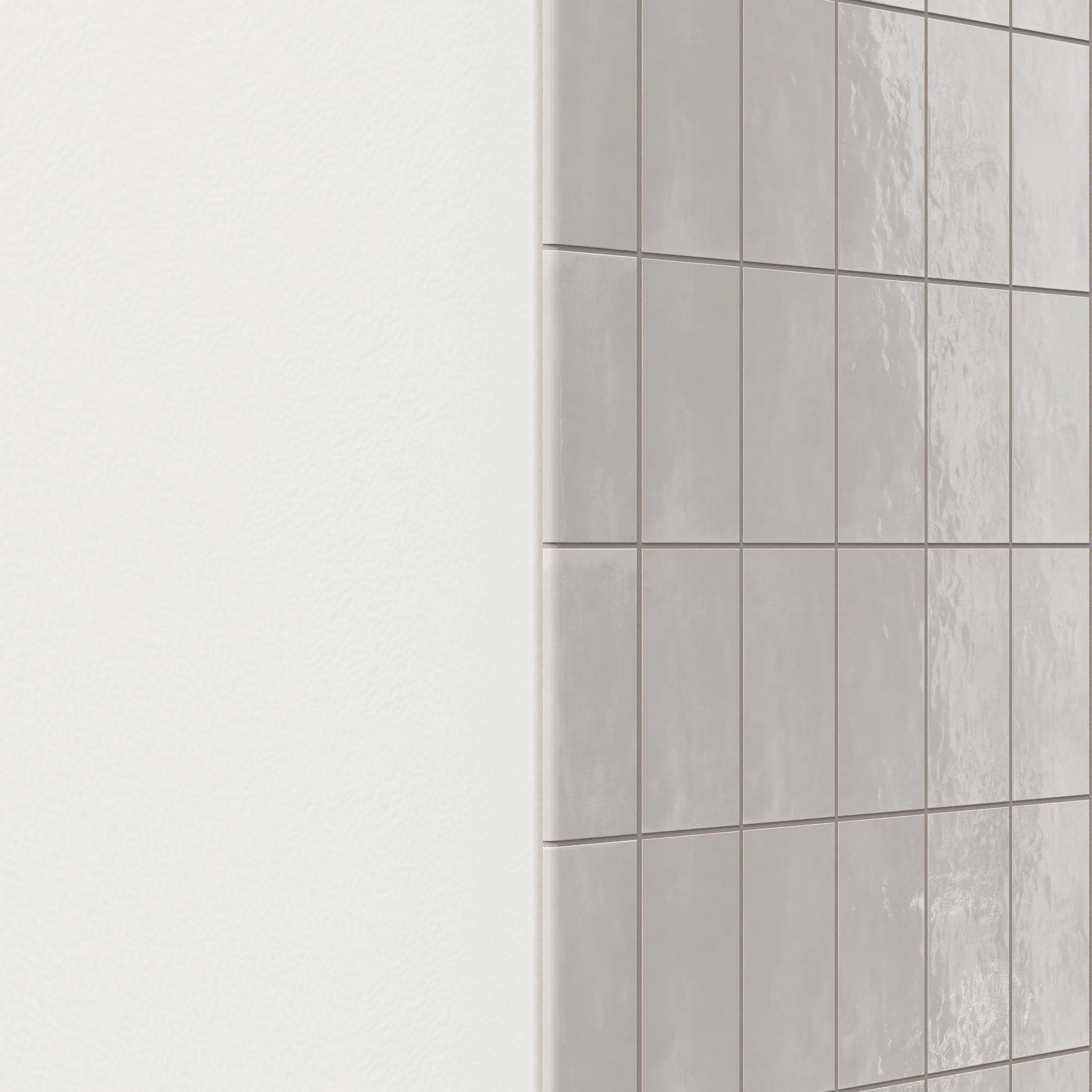 Josie 3x6 Bullnose Glossy Ceramic Tile in Fog