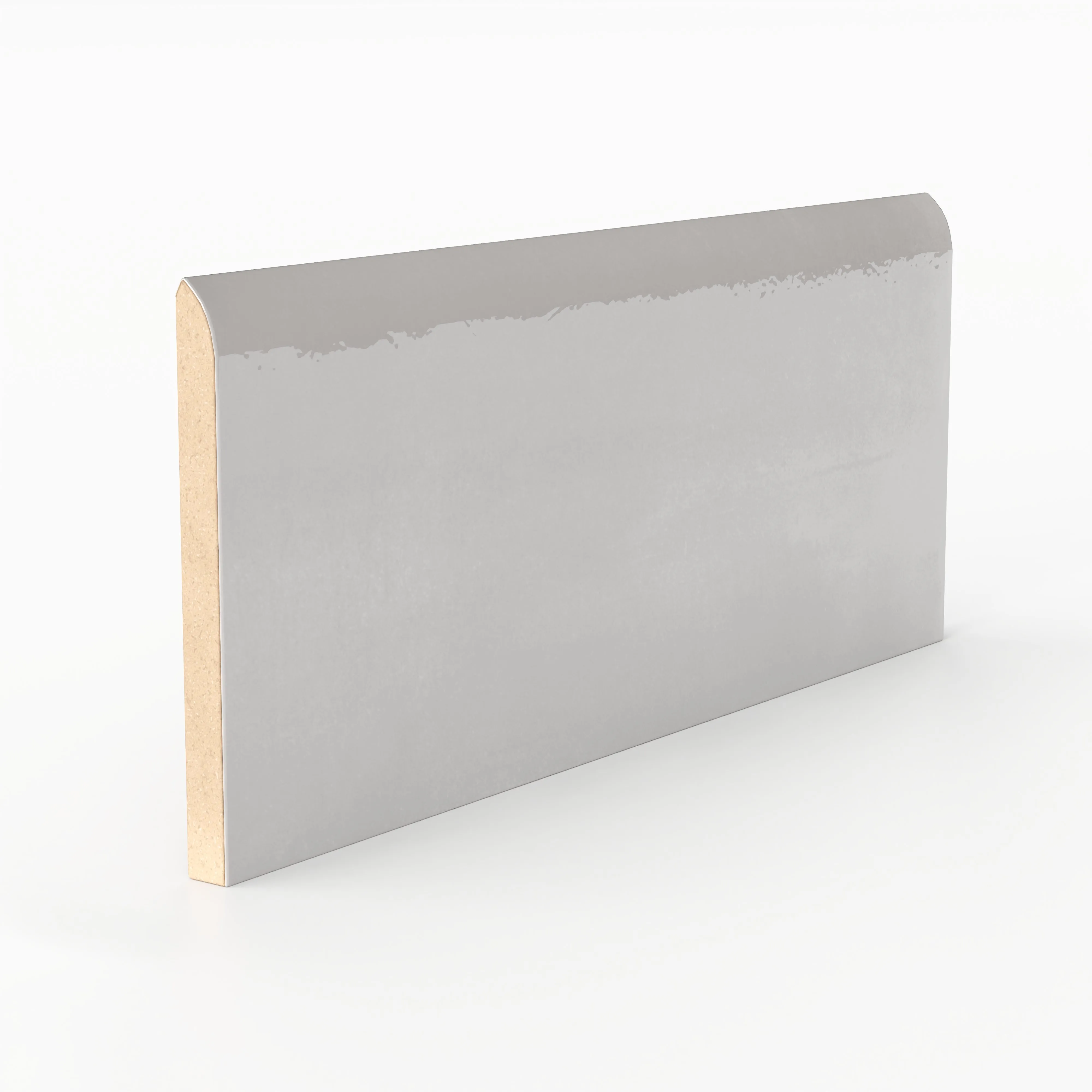 Josie 3x6 Bullnose Glossy Ceramic Tile in Fog