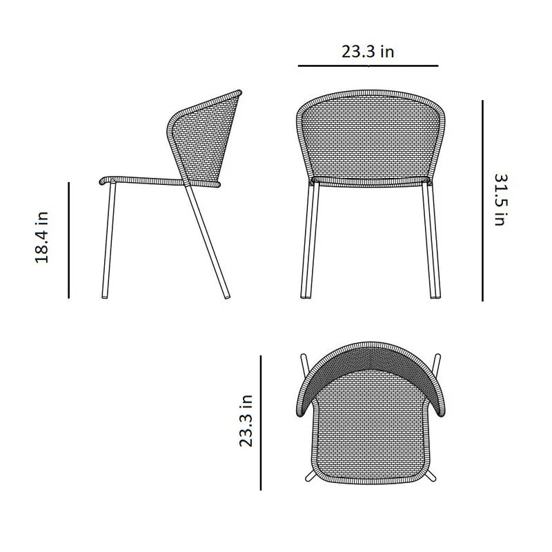 Lean Outdoor Stackable Chair