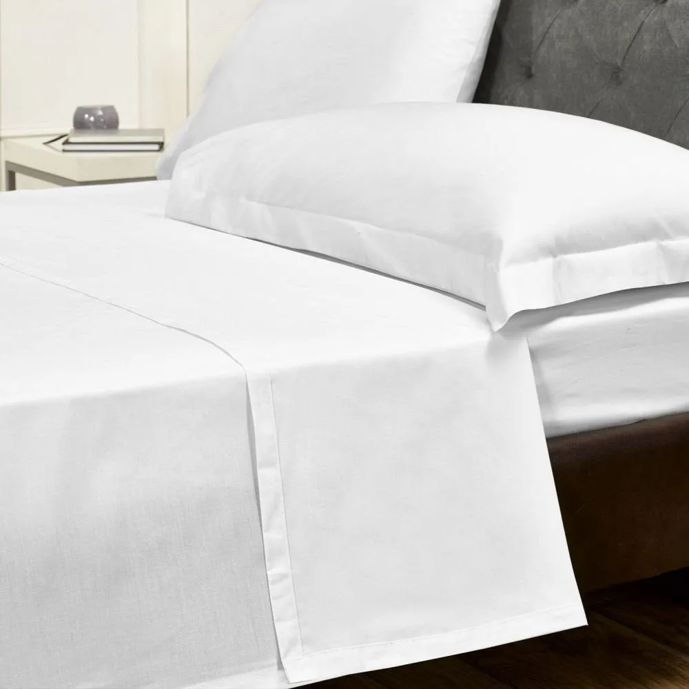LINENWALAS Cotton Plain Bedsheet with 2 Pillow Cover, Softest and Breathable Bedsheet, 100% Cotton Hotel Quality Pillowcovers in Solid Off White - 72" x 108"