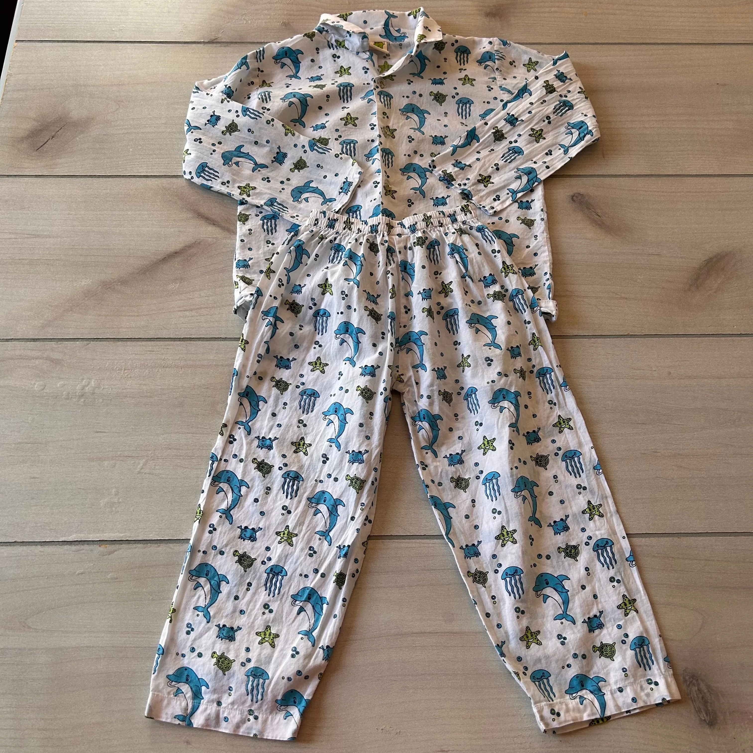 Little Stars Sea Creatures Cotton PJ Set
