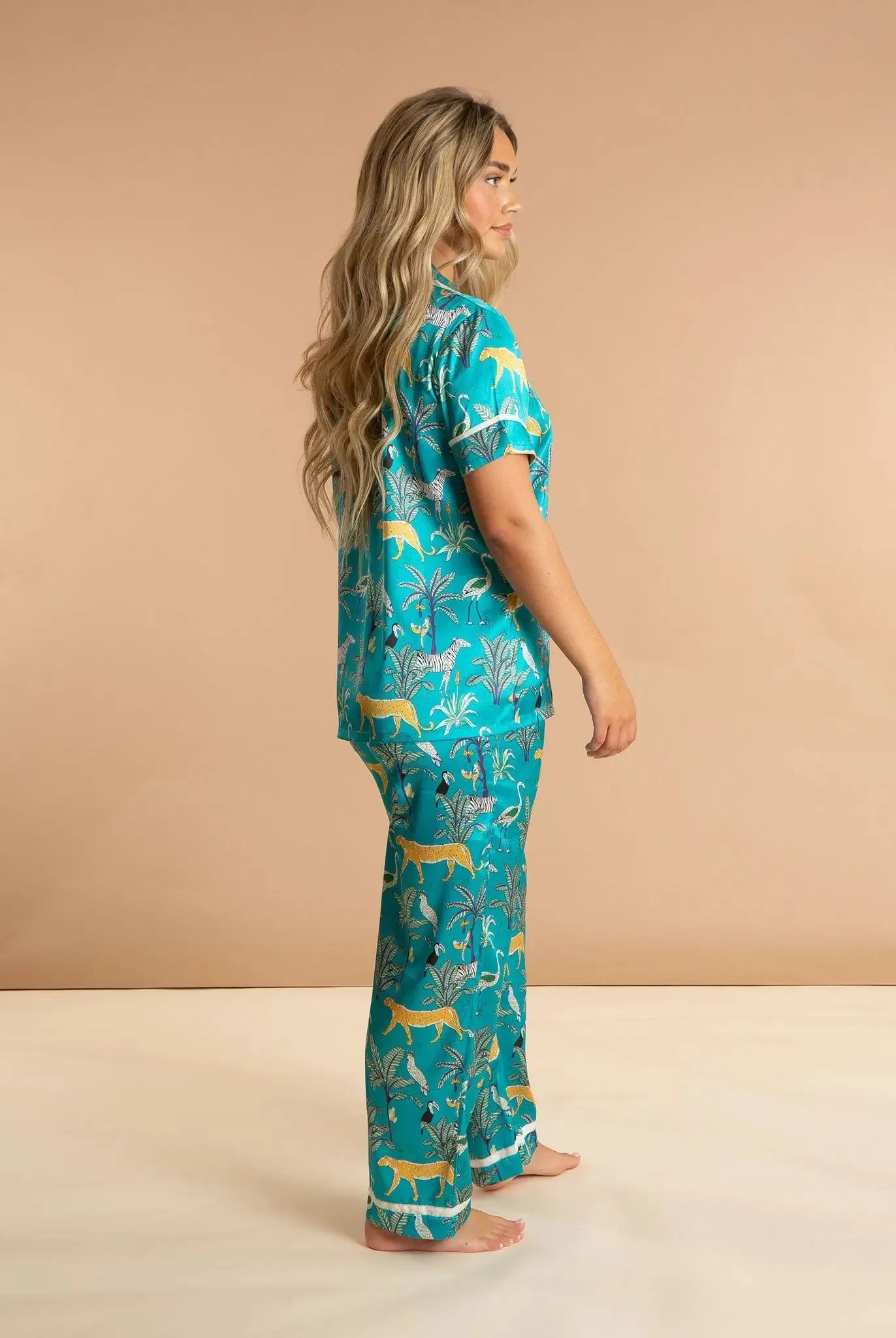 Lomami Leopard Women's Satin Pyjamas