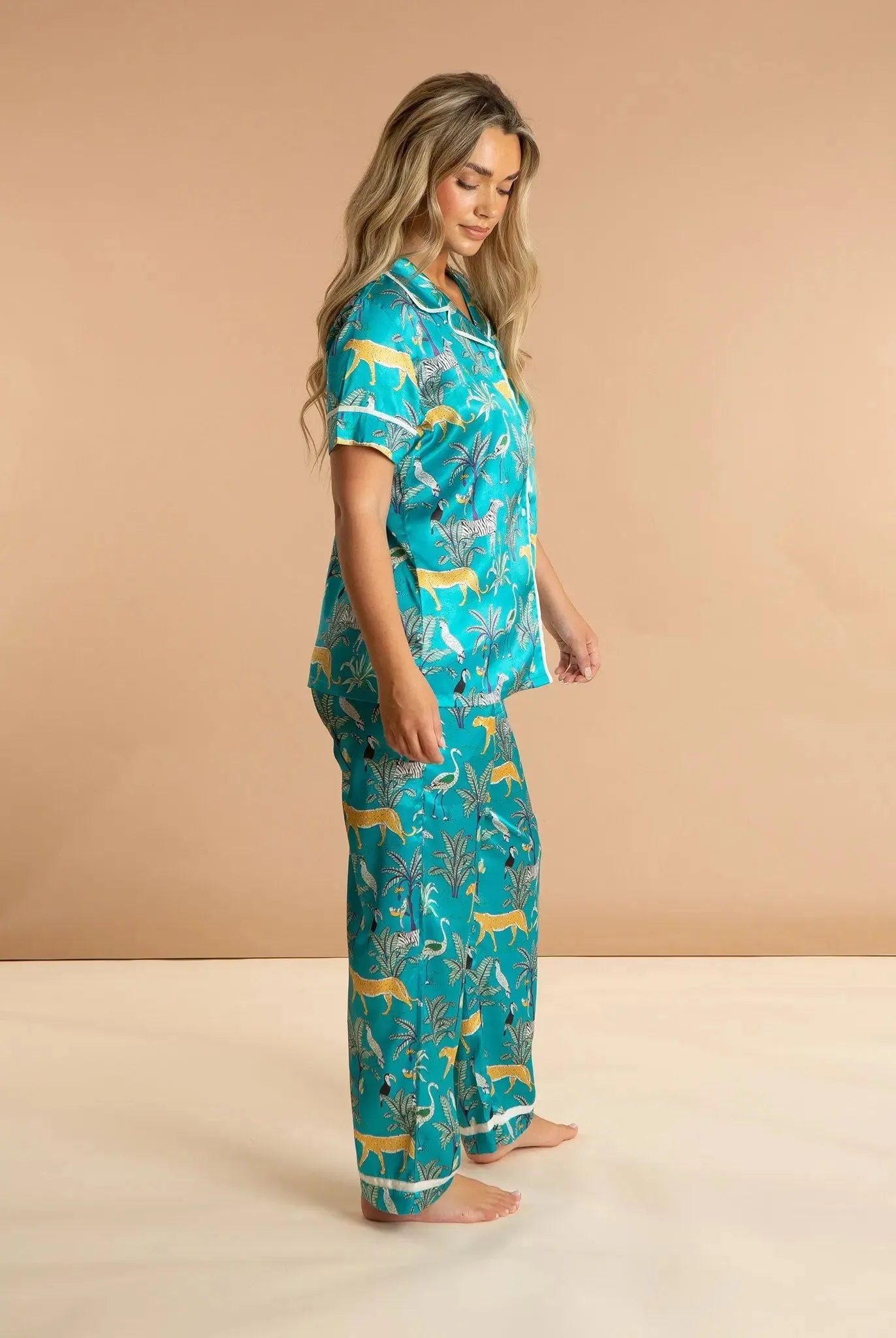 Lomami Leopard Women's Satin Pyjamas