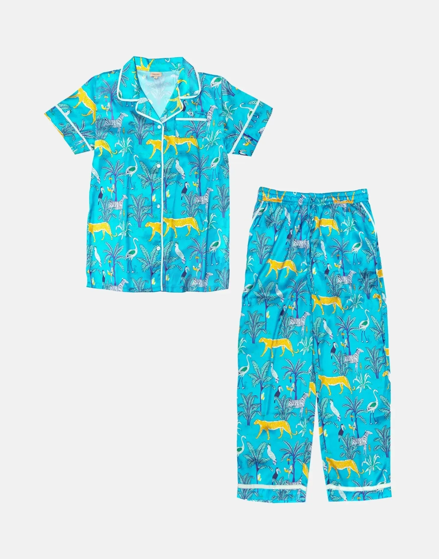 Lomami Leopard Women's Satin Pyjamas