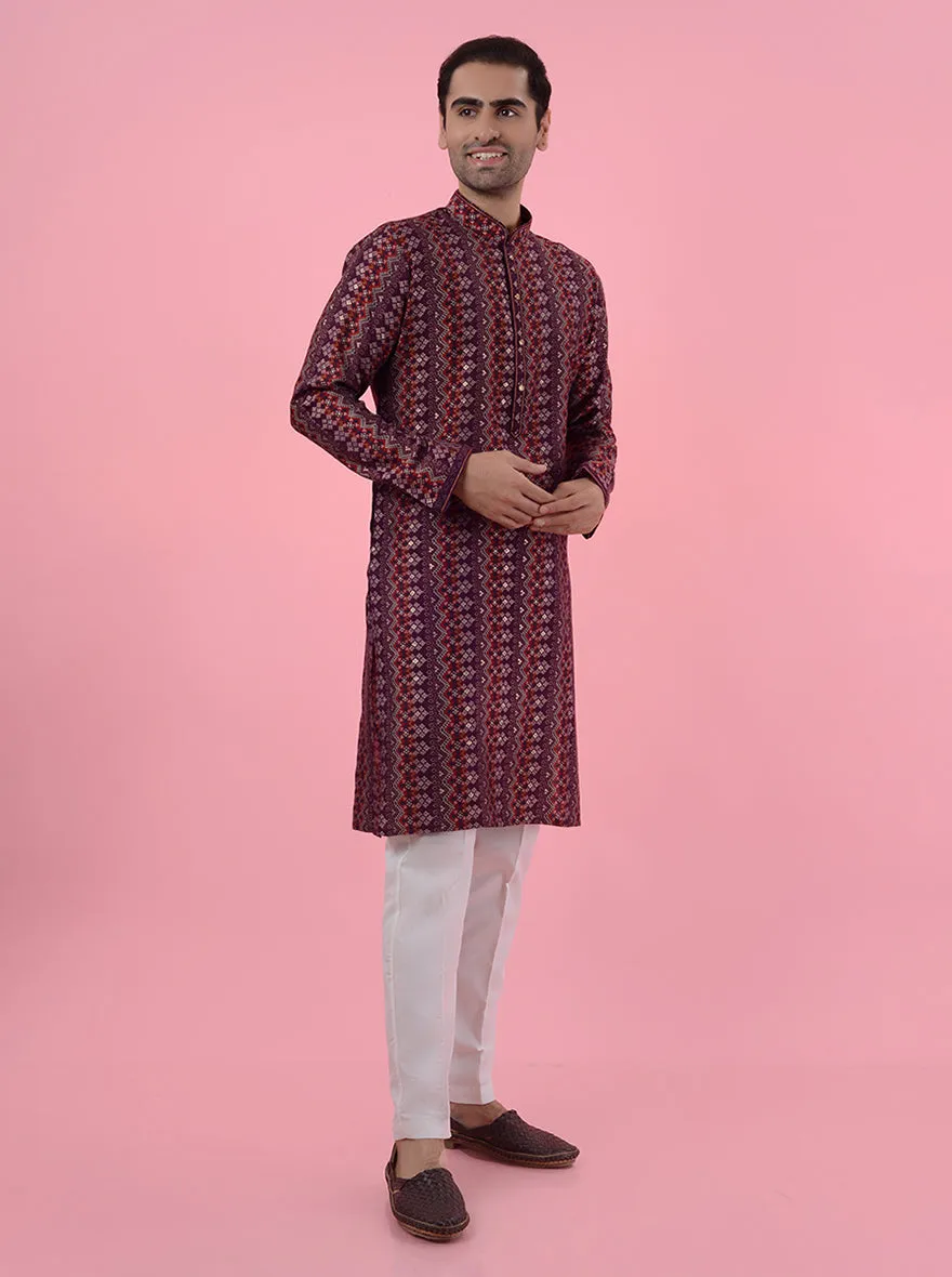 Maroon Kurta Pajama | JadeBlue