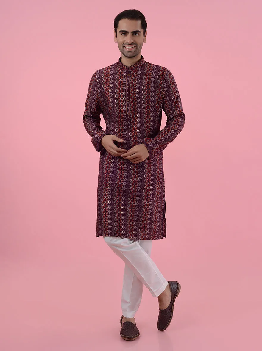Maroon Kurta Pajama | JadeBlue
