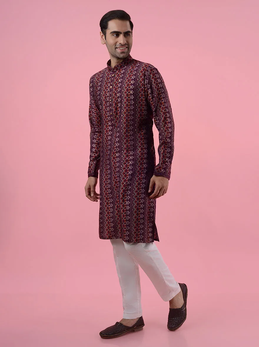Maroon Kurta Pajama | JadeBlue