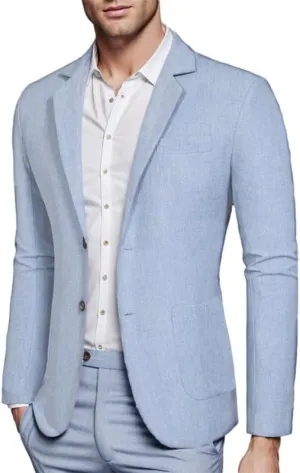 Men's Blazer Sport Coats Casual 2 Button Notched Lapel Lightweight Suit Jackets for Daily Wedding Prom