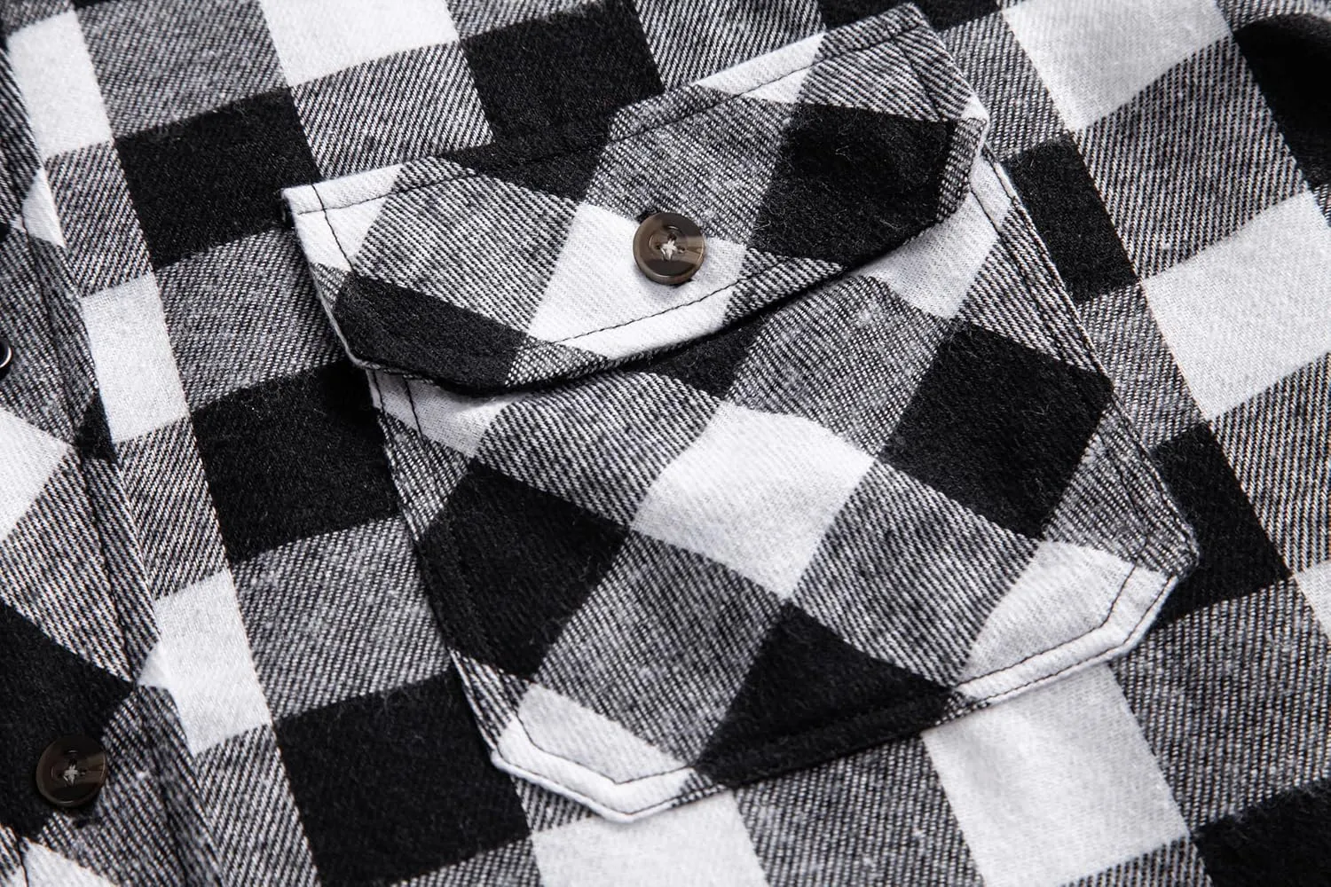 Mens Flannel Plaid Shirts Regual Fit Casual Long Sleeve Button Down Fleece Shirts