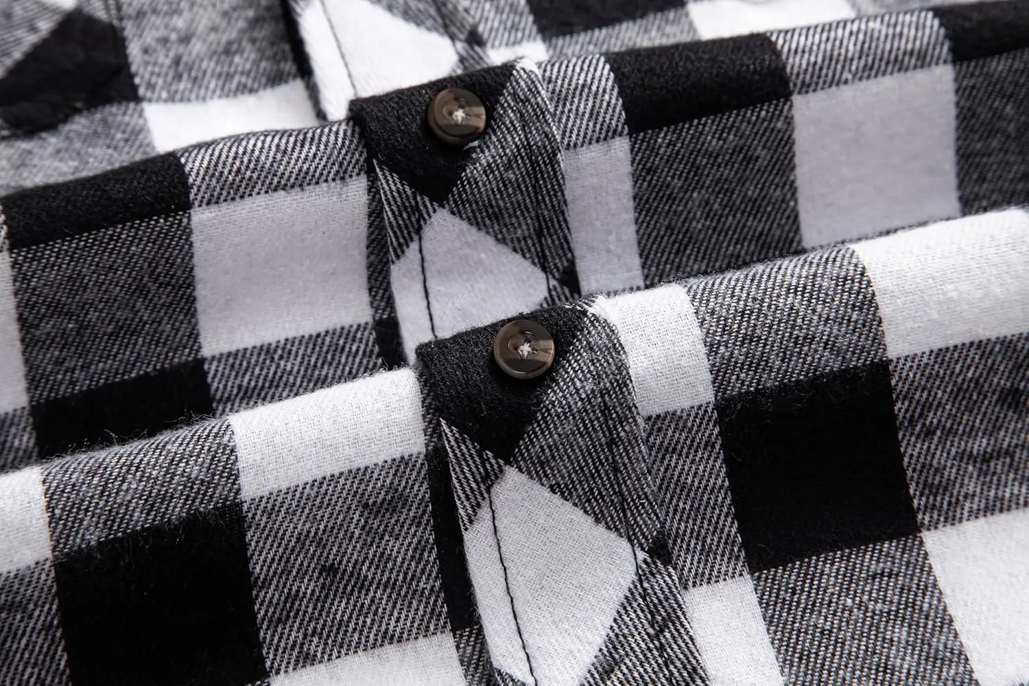 Mens Flannel Plaid Shirts Regual Fit Casual Long Sleeve Button Down Fleece Shirts